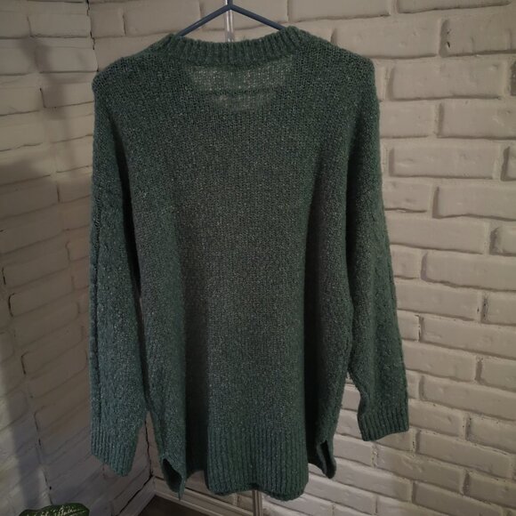 Ricki's Ladies Green Straight Fit Tunic Sweater - Picture 2 of 9